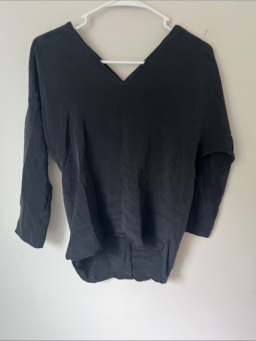 Ramy Brook Black Cold Shoulder Silk Blouse 🔲
